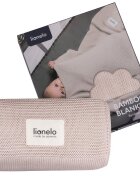 Lionelo Paturica tricotata multifunctionala din bambus 100x75 cm Bej