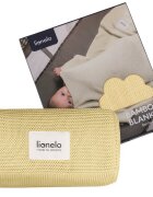 Lionelo Paturica tricotata multifunctionala din bambus 100x75 cm Galben