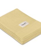 Lionelo Paturica tricotata multifunctionala din bambus 100x75 cm Galben