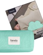 Lionelo Paturica tricotata multifunctionala din bambus 100x75 cm Verde