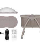 Lionelo Patut 2 in 1 Gaya Bej Latte cu functie de leganare si muzica 3 viteze de leganat reglabile saltea T25 93 x 68 x 81 cm