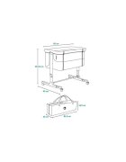 Lionelo Patut co-sleeper 3 in 1 Aurora Bej Taupe cu leganare si setare unghiulara saltea geanta transport reglabil in 5 pozitii pe inaltime greutate suportata 9 kg 85x60x66 cm