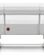 Lionelo Patut co-sleeper 3 in 1 Aurora cu leganare si setare unghiulara bejgri saltea geanta transport reglabil in 5 pozitii pe inaltime greutate suportata 9 kg 85x60x66 cm