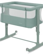 Lionelo Patut co-sleeper 3 in 1 Aurora Verde cu leganare si setare unghiulara saltea geanta transport reglabil in 5 pozitii pe inaltime greutate suportata 9 kg 85x60x66 cm