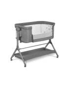 Lionelo Patut co-sleeper Leonie Plus Gri pliabil cu sistem de leganare setare unghiulara reglabil in 6 pozitii pe inaltime conform cu standardele europeane de securitate EN1130 si EN16890