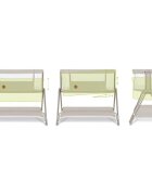 Lionelo Patut co-sleeper Luna 2 in 1 Bej cu saltea reglabila pe inaltime cos depozitare