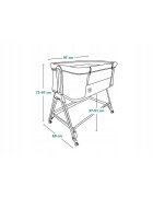 Lionelo Patut co-sleeper Luna 2 in 1 Bej cu saltea reglabila pe inaltime cos depozitare