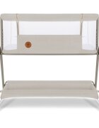 Lionelo Patut co-sleeper Luna 2 in 1 Bej cu saltea reglabila pe inaltime cos depozitare