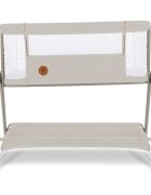 Lionelo Patut co-sleeper Luna 2 in 1 Bej cu saltea reglabila pe inaltime cos depozitare