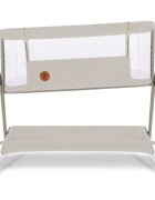Lionelo Patut co-sleeper Luna 2 in 1 Bej cu saltea reglabila pe inaltime cos depozitare