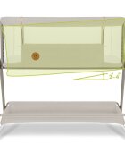 Lionelo Patut co-sleeper Luna 2 in 1 Bej cu saltea reglabila pe inaltime cos depozitare