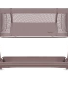 Lionelo Patut co-sleeper Luna 2 in 1 bej inchis reglabil in 6 pozitii pe inaltime cu laterala culisanta si roti