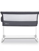 Lionelo Patut co-sleeper Theo Dark Grey 2 in 1 cu setare unghiulara reglabil pe inaltime laterala culisanta standard European EN 1130