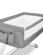 Lionelo Patut co-sleeper Theo Grey 2 in 1 cu setare unghiulara reglabil pe inaltime laterala culisanta standard European EN 1130