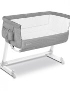 Lionelo Patut co-sleeper Theo Grey 2 in 1 cu setare unghiulara reglabil pe inaltime laterala culisanta standard European EN 1130