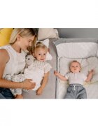 Lionelo Patut co-sleeper Theo Grey 2 in 1 cu setare unghiulara reglabil pe inaltime laterala culisanta standard European EN 1130