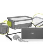 Lionelo Patut co-sleeper Theo Grey Stone 2 in 1 cu setare unghiulara reglabil pe inaltime laterala culisanta standard European EN 1130