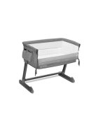 Lionelo Patut co-sleeper Theo Grey Stone 2 in 1 cu setare unghiulara reglabil pe inaltime laterala culisanta standard European EN 1130