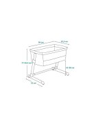 Lionelo Patut co-sleeper Thomi Plus 5 in 1 multifunctional maro
