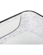 Lionelo Patut co-sleeper Timon Gri 3 in 1 pliabil cu setare unghiulara reglabil in 6 pozitii pe inaltime dimensiune 90x50 cm