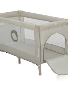 Lionelo Patut pentru copii Stefi Plus Bej Pliabil Cu doua nivele Intrare laterala cu fermoar 2 roti 120 x 60 cm Conform cu standardul european de securitate EN 716
