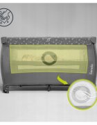 Lionelo Patut pentru copii Stefi Plus Gri Pliabil Cu doua nivele Intrare laterala cu fermoar 2 roti 120 x 60 cm Conform cu standardul european de securitate EN 716