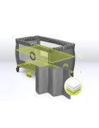 Lionelo Patut pentru copii Stefi Plus Gri Pliabil Cu doua nivele Intrare laterala cu fermoar 2 roti 120 x 60 cm Conform cu standardul european de securitate EN 716