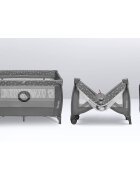 Lionelo Patut pentru copii Stefi Plus Gri Pliabil Cu doua nivele Intrare laterala cu fermoar 2 roti 120 x 60 cm Conform cu standardul european de securitate EN 716