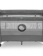 Lionelo Patut pentru copii Stefi Plus GriMulticolor Pliabil Cu doua nivele Intrare laterala cu fermoar 2 roti 120 x 60 cm Conform cu standardul european de securitate EN 716