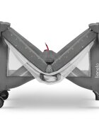 Lionelo Patut pentru copii Stefi Plus GriMulticolor Pliabil Cu doua nivele Intrare laterala cu fermoar 2 roti 120 x 60 cm Conform cu standardul european de securitate EN 716