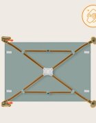 Lionelo Patut pliabil Laura 102 x 74 cm Cu doua nivele Functie de tarc Cu roti Include salteluta si geanta de transport Pereti din plasa Deschidere laterala Pana la 15 kg 0 luni + Verde