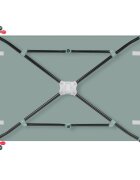 Lionelo Patut pliabil Laura 102 x 74 cm Cu doua nivele Functie de tarc Cu roti Include salteluta si geanta de transport Pereti din plasa Deschidere laterala Pana la 15 kg 0 luni + Verde