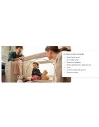 Lionelo Patut pliabil Laura 102 x 74 cm Cu doua nivele Functie de tarc Cu roti Include salteluta si geanta de transport Pereti din plasa Deschidere laterala Pana la 15 kg 0 luni + Verde