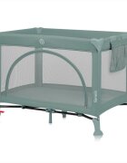 Lionelo Patut pliabil Laura 102 x 74 cm Cu doua nivele Functie de tarc Cu roti Include salteluta si geanta de transport Pereti din plasa Deschidere laterala Pana la 15 kg 0 luni + Verde