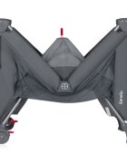 Lionelo Patut pliabil multifunctional Ellen Gri cu laterala culisanta nivel suplimentar intrare laterala cu fermoar 2 roti saltea pliabila si geanta de transport incluse 0-36 luni pana la 15 kg 120x60 cm