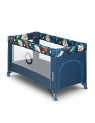 Lionelo Patut pliabil Stefi Blue Navy cu un nivelintrare laterala cu fermoar roti conform cu standardul european de securitate EN 716
