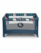 Lionelo Patut pliabil Stefi Blue Navy cu un nivelintrare laterala cu fermoar roti conform cu standardul european de securitate EN 716