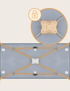 Lionelo Patut pliabil Stefi BlueGrey cu un nivel intrare laterala cu fermoar roti conform cu standardul european de securitate EN 716
