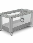 Lionelo Patut pliabil Stefi Grey cu un nivel intrare laterala cu fermoar roti conform cu standardul european de securitate EN 716