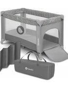 Lionelo Patut pliabil Stefi Grey cu un nivel intrare laterala cu fermoar roti conform cu standardul european de securitate EN 716