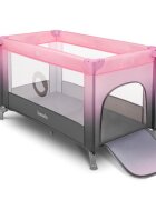 Lionelo Patut pliabil Stefi Pink Ombre cu un nivel intrare laterala cu fermoar roti conform cu standardul european de securitate EN 716