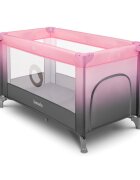 Lionelo Patut pliabil Stefi Pink Ombre cu un nivel intrare laterala cu fermoar roti conform cu standardul european de securitate EN 716