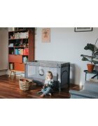 Lionelo Patut pliabil Stefi Pink Ombre cu un nivel intrare laterala cu fermoar roti conform cu standardul european de securitate EN 716