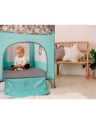 Lionelo Patut pliabil Stefi Pink Ombre cu un nivel intrare laterala cu fermoar roti conform cu standardul european de securitate EN 716