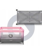 Lionelo Patut pliabil Stefi Pink Ombre cu un nivel intrare laterala cu fermoar roti conform cu standardul european de securitate EN 716