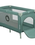 Lionelo Patut pliabil Stefi Plus Cu doua nivele Cu intrare laterala cu fermoar 2 roti 120 x 60 cm Conform cu standardul european de securitate EN 716 Verde Olive