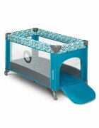 Lionelo Patut pliabil Stefi Turquoise cu un nivel intrare laterala cu fermoar roti conform cu standardul european de securitate EN 716
