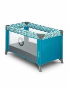 Lionelo Patut pliabil Stefi Turquoise cu un nivel intrare laterala cu fermoar roti conform cu standardul european de securitate EN 716