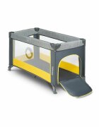 Lionelo Patut pliabil Stefi Yellow Lemon cu un nivel intrare laterala cu fermoar roti conform cu standardul european de securitate EN 716