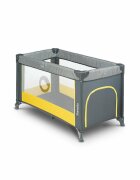 Lionelo Patut pliabil Stefi Yellow Lemon cu un nivel intrare laterala cu fermoar roti conform cu standardul european de securitate EN 716